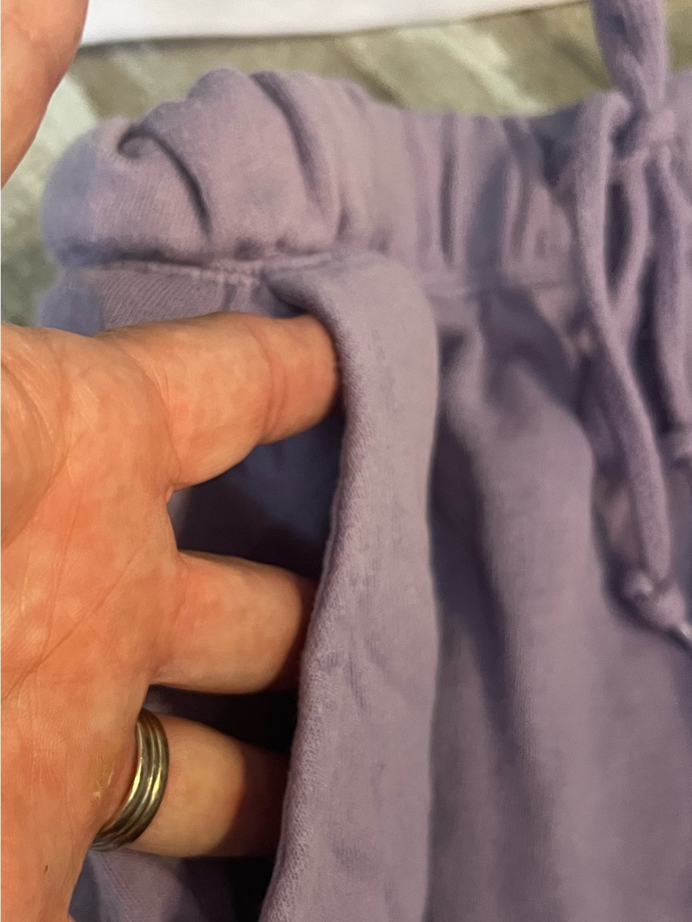 EUC!VS PINK-L-2PC!Purple Boyfriend RawEdge Short/PurpleWhisper/Cream Muscle Tank - Picture 5 of 10